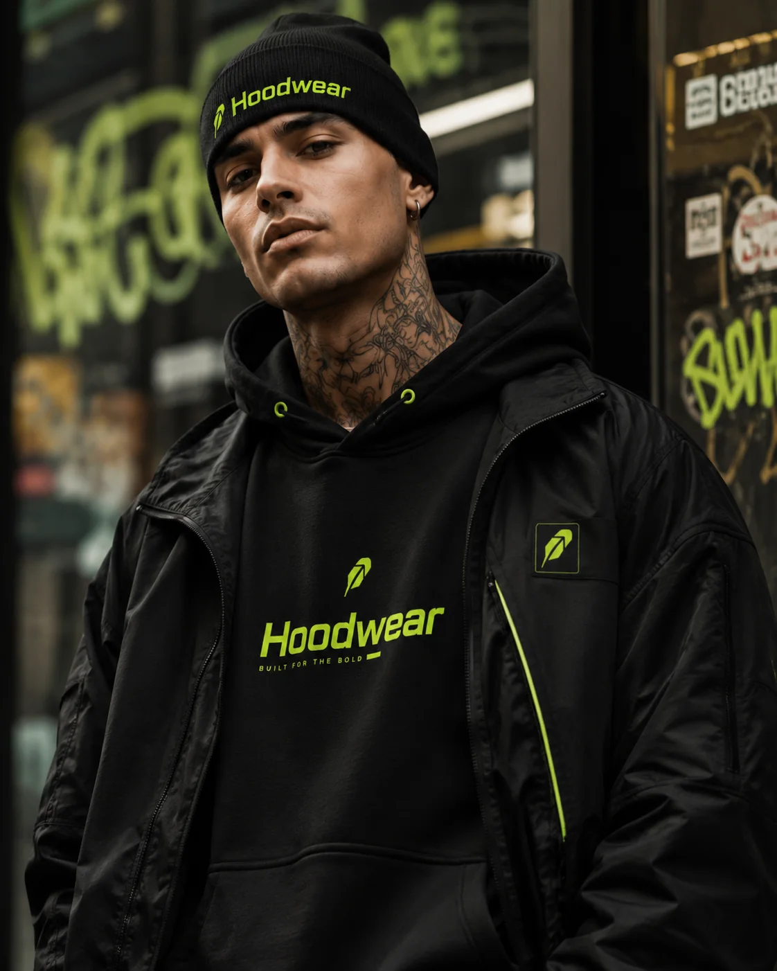Hoodwear layered streetwear look